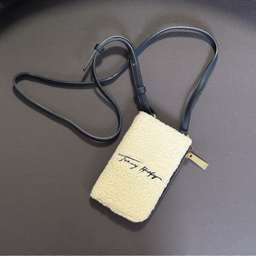 Tommy Hilfiger Cream and Black Crossbody Bag